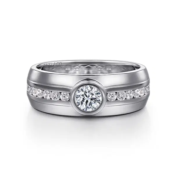 Gabriel White 14 Karat Wedding Band