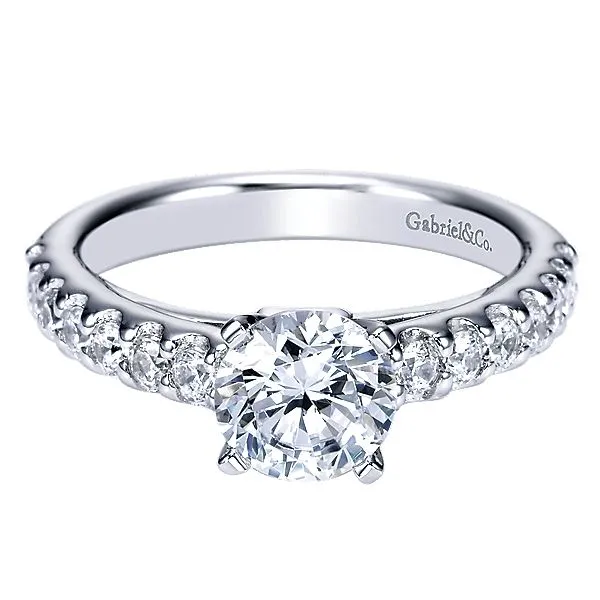 Gabriel & Co. ER4245 14 K White Gold Engagement Ring Enhancery Jewelers San Diego, CA