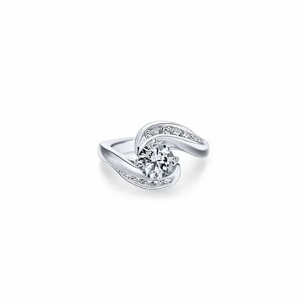 Gabriel ER4309, Lady's Diamond14K White Gold bI- pass Engagement Ring Enhancery Jewelers San Diego, CA