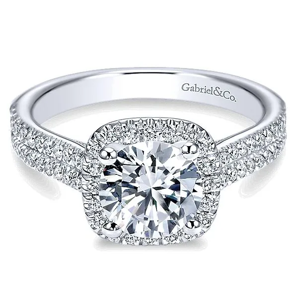 Gabriel ER6984  14K White Gold Diamond Engagement Ring Enhancery Jewelers San Diego, CA