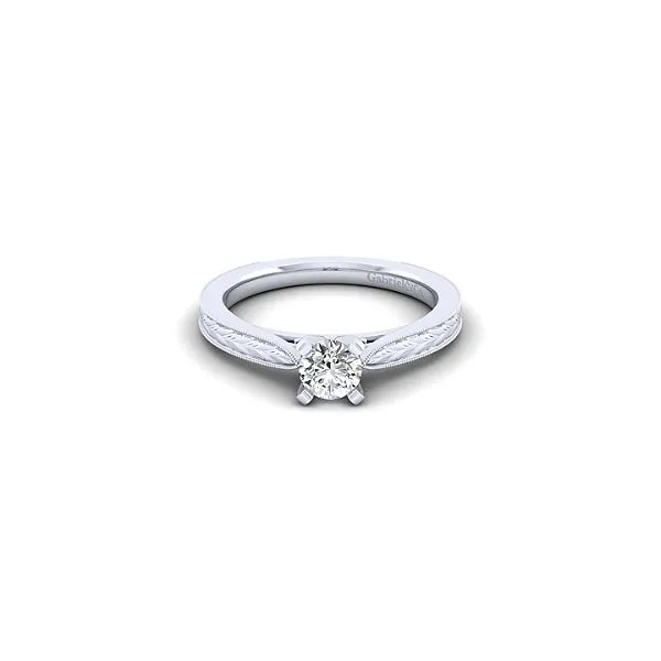 Gabriel ER7223 14K White Gold Solataire Engagement Ring Enhancery Jewelers San Diego, CA