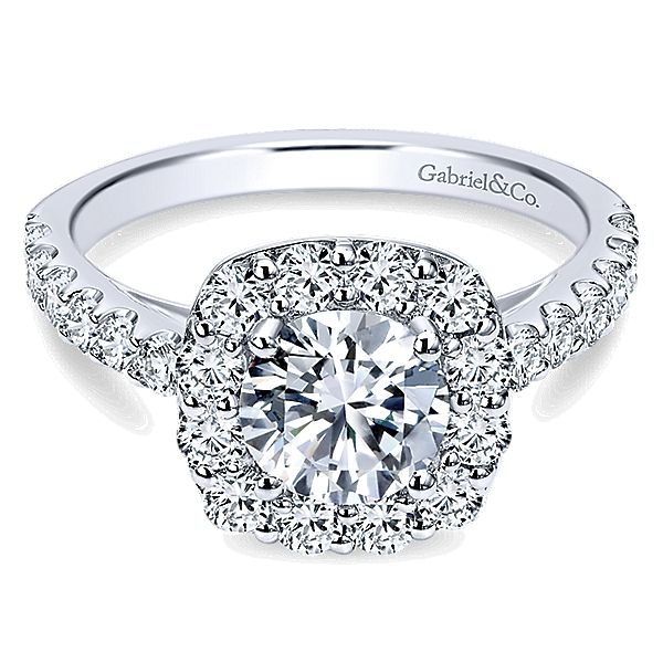 Gabriel ER7480 14K White Gold Engagement Ring Enhancery Jewelers San Diego, CA