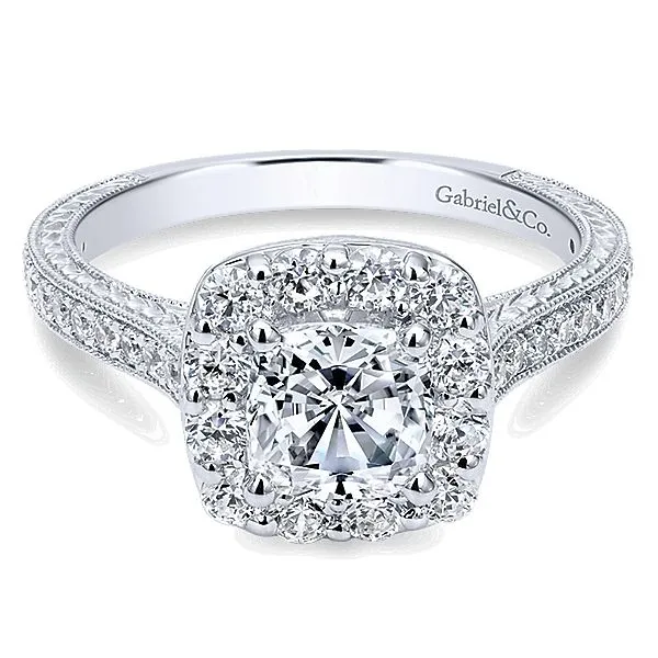 Gabriel ER7500 14K White Gold Diamond Engagement Ring- Image 2 Enhancery Jewelers San Diego, CA