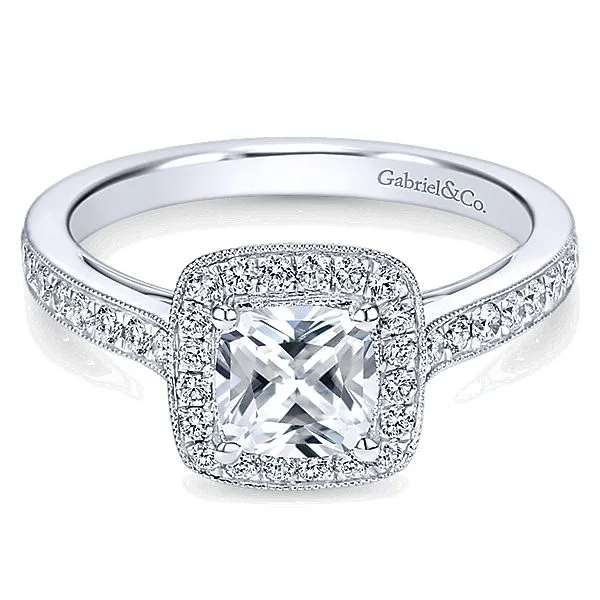 Gabriel ER7527 14K White Gold Enagement Ring Enhancery Jewelers San Diego, CA