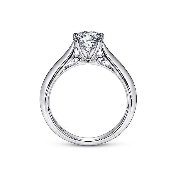 Gabriel ER8296 14K White Gold Solataire Engagement Ring Image 2 Enhancery Jewelers San Diego, CA