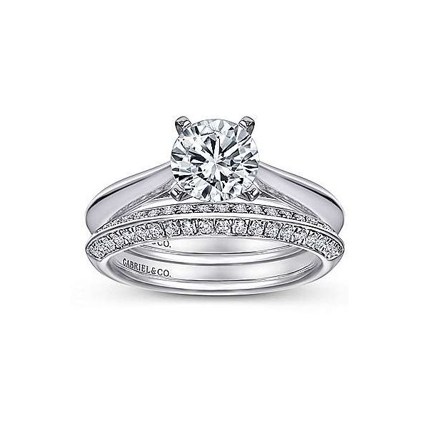 Gabriel ER8296 14K White Gold Solataire Engagement Ring Image 3 Enhancery Jewelers San Diego, CA