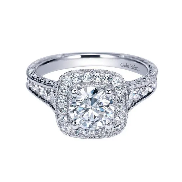Gabriel ER8794 14K White Gold Diamond Engagement Ring Enhancery Jewelers San Diego, CA