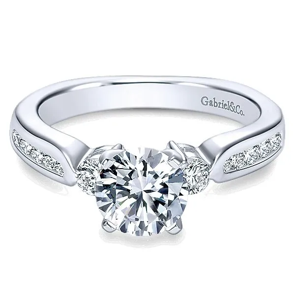 Gabriel ER3993  14K White Gold Diamond Engagement Ring Enhancery Jewelers San Diego, CA