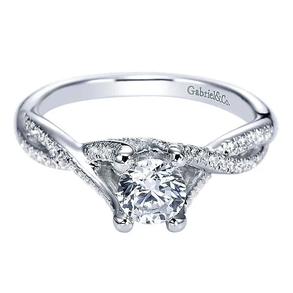 Gabriel ER9409 14K White Gold Engagement Ring Enhancery Jewelers San Diego, CA