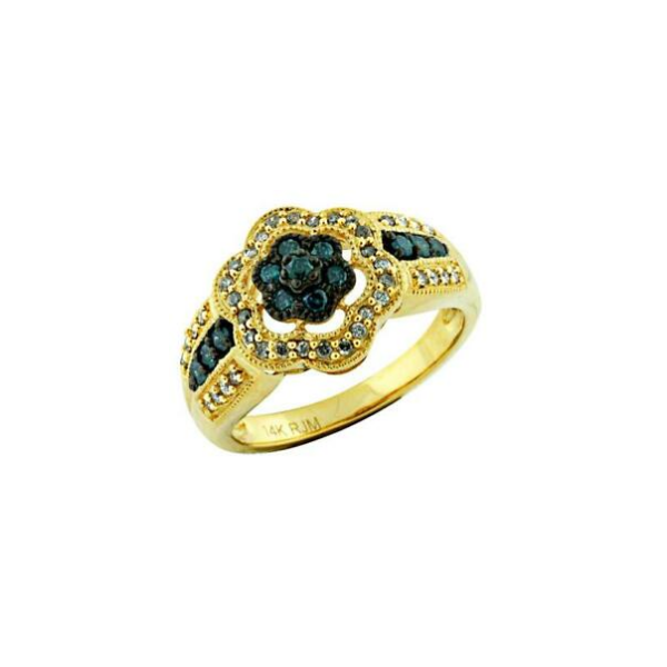 blue diamond ring Enhancery Jewelers San Diego, CA