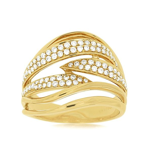 yellow gold diamond ring Enhancery Jewelers San Diego, CA