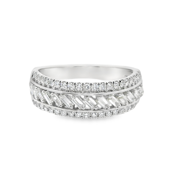 White 14 Karat Fashion Ring with Diamonds Enhancery Jewelers San Diego, CA