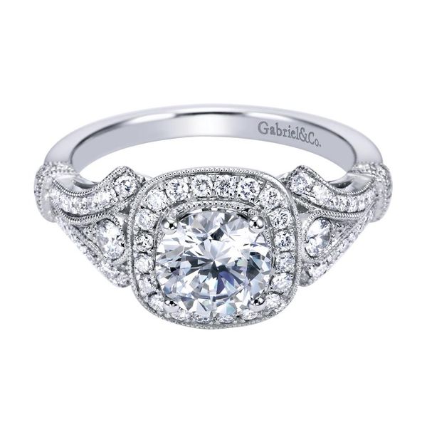 Gabriel ER7479 14K White Gold Engagement Ring Enhancery Jewelers San Diego, CA