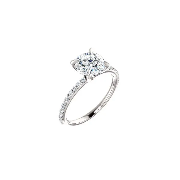 Claw Prong diamond engagement ring Enhancery Jewelers San Diego, CA