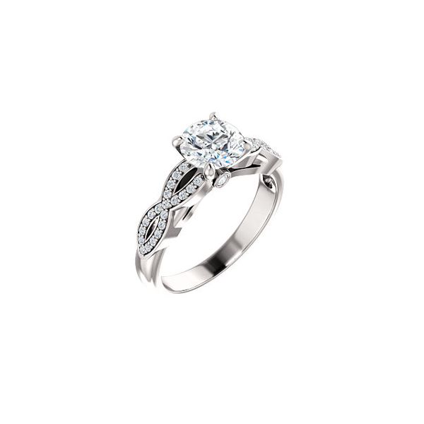 Infinity  Diamond engagement ring Enhancery Jewelers San Diego, CA
