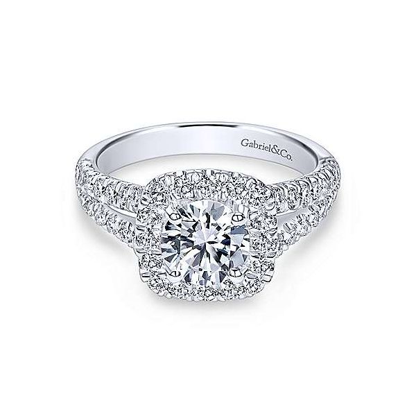 Gabriel ER 10252, 14K White Gold Diamond Engagement Ring, Enhancery Jewelers San Diego, CA