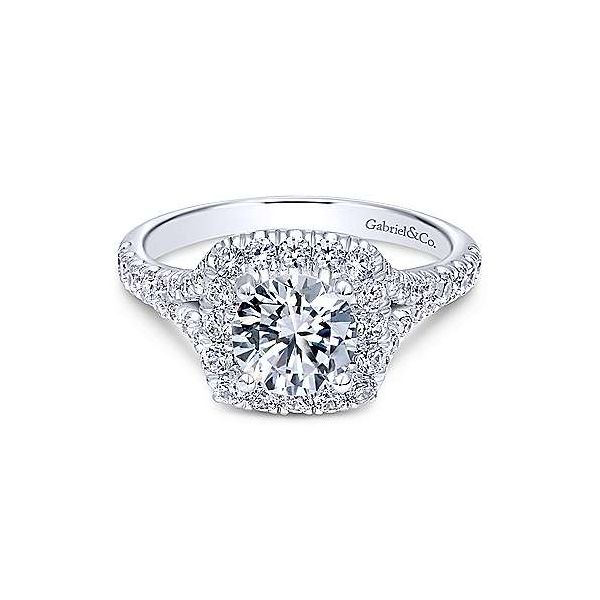 Gabriel & Co ER10290 14K White Gold Engagement Ring Enhancery Jewelers San Diego, CA