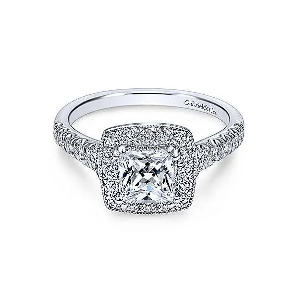 Gabriel ER10907 14K White Gold Engagement Ring Mounting Enhancery Jewelers San Diego, CA