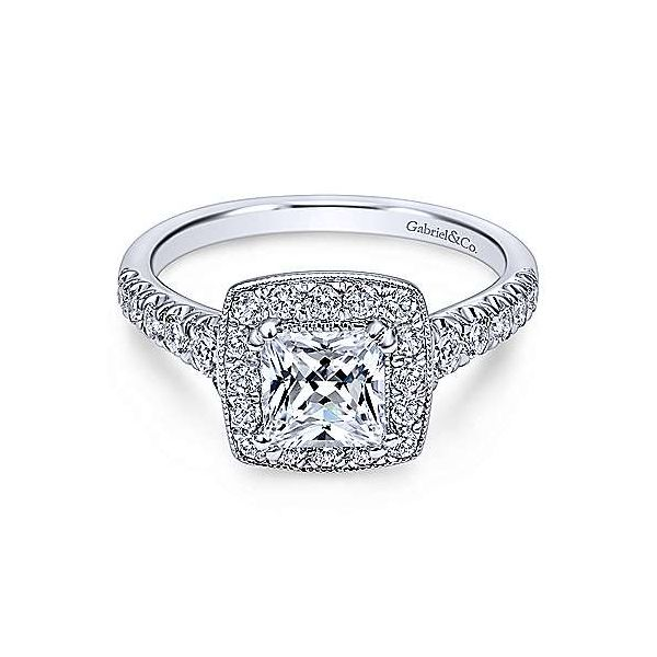 Gabriel ER10907 14K White Gold Engagement Ring Mounting Enhancery Jewelers San Diego, CA