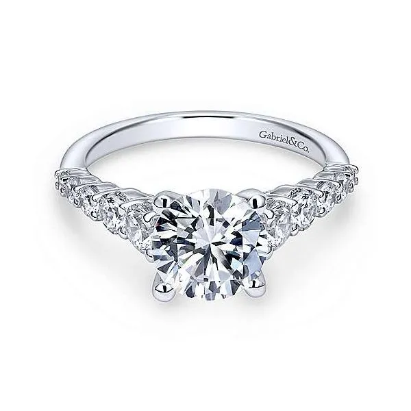 GabrielEr11757 14K White Gold Engagement Ring Mounting Enhancery Jewelers San Diego, CA