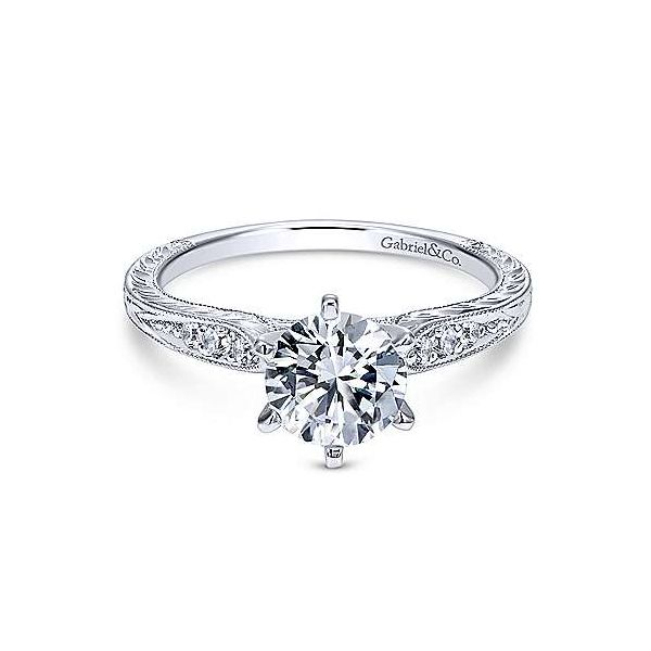 Gabriel ER11827R 14K White Gold Engagement Ring Mounting Enhancery Jewelers San Diego, CA