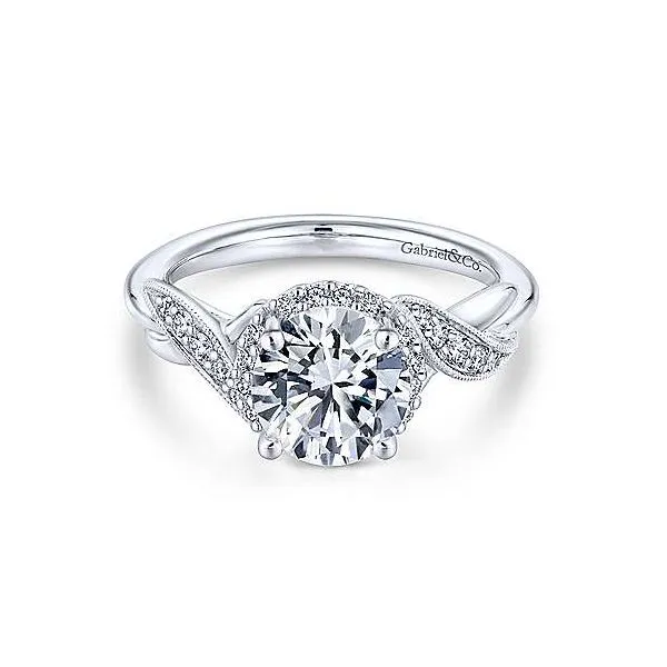 Gabriel ER11828R4 4K White Gold Engagement Ring Enhancery Jewelers San Diego, CA