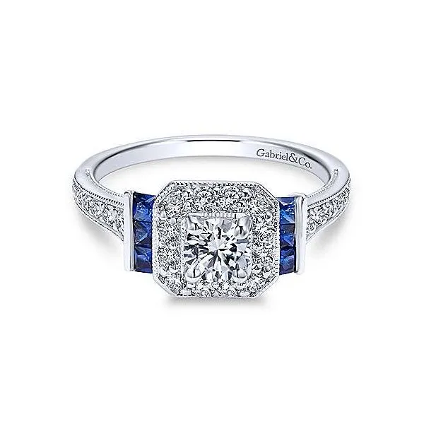 Gabriel & Co.ER11932R0,14K White Gold Diamond Engagement Ring Mounting Enhancery Jewelers San Diego, CA