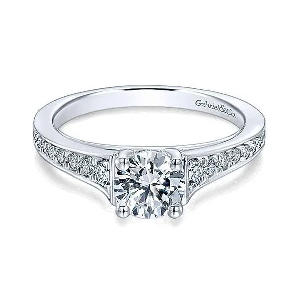 Gabriel ER12276R3 14K White Gold Diamond Engagement Ring Enhancery Jewelers San Diego, CA