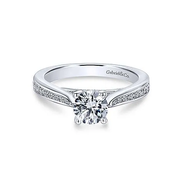 Gabriel ER12318R3  14K White Gold Diamond Engagement Ring Enhancery Jewelers San Diego, CA