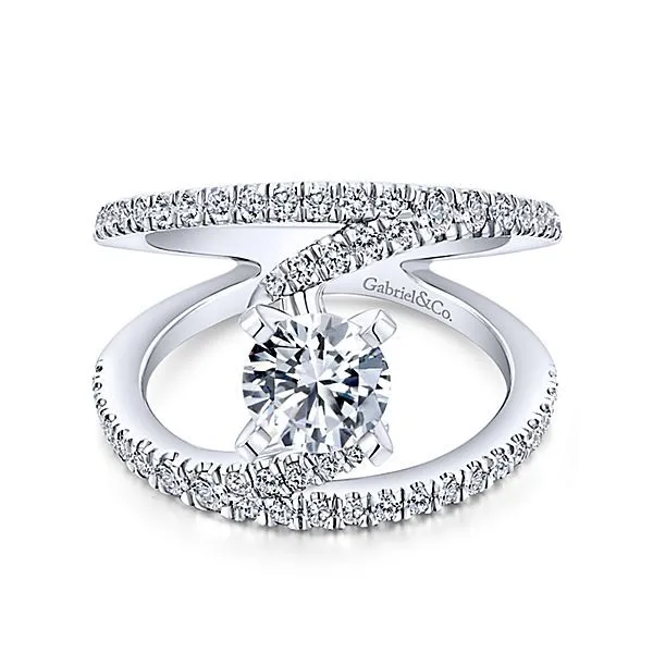 GabrielER12416R4   14K White Gold Diamond Engagement Ring Enhancery Jewelers San Diego, CA