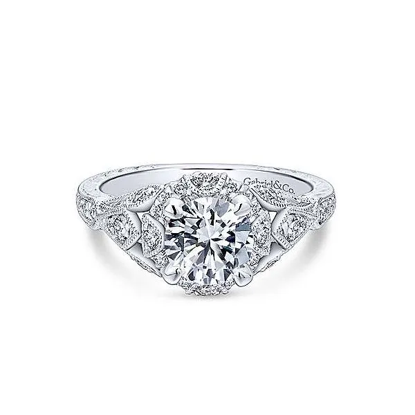 GabrielER12579R4ALZJJ   14K White Gold Diamond Engagement Ring Enhancery Jewelers San Diego, CA