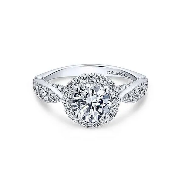 GabrielER12606R4 ,4K White Gold Diamond Engagement Ring Enhancery Jewelers San Diego, CA