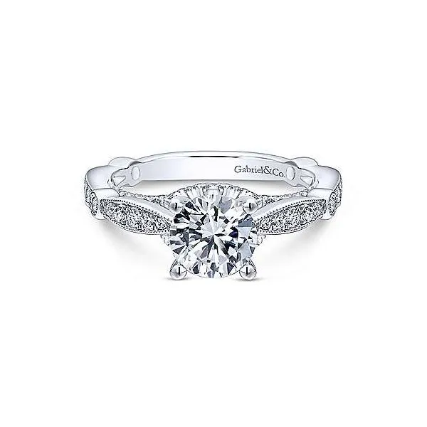 Gabriel ER12614R4, 14K White Gold Diamond Engagement Ring Enhancery Jewelers San Diego, CA