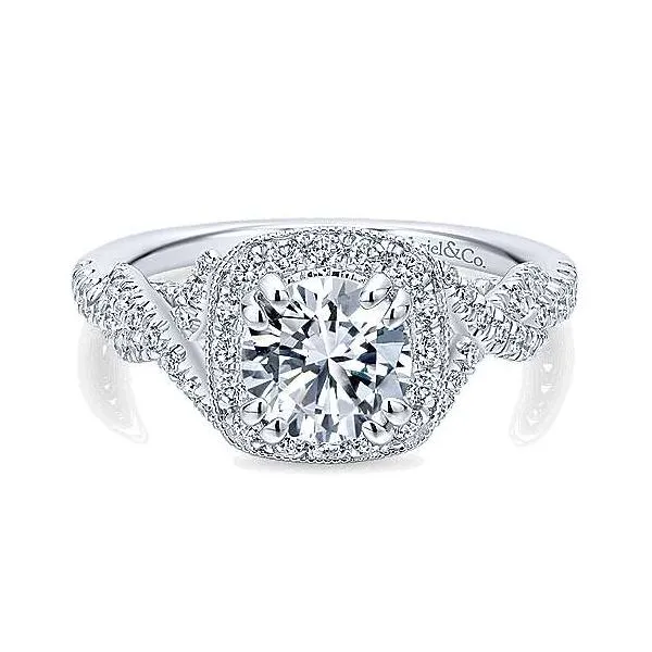 Gabriel ER12621R4 ,14K White Gold Diamond Engagement Ring Enhancery Jewelers San Diego, CA
