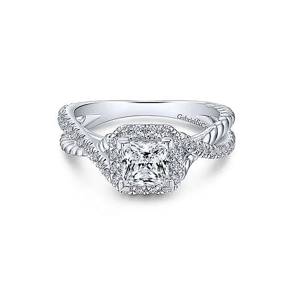 Gabrial ER12627S3,14K White Gold Diamond Engagement Ring Enhancery Jewelers San Diego, CA