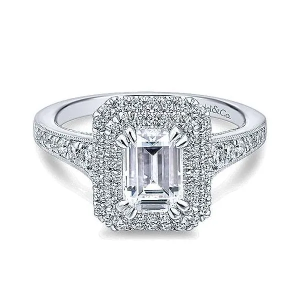 Gabriel ER12650E4  , 14K White Gold Diamond Engagement Ring Enhancery Jewelers San Diego, CA