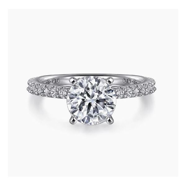 Logan - 14K White Gold Round Diamond Engagement Ring Mounting Enhancery Jewelers San Diego, CA