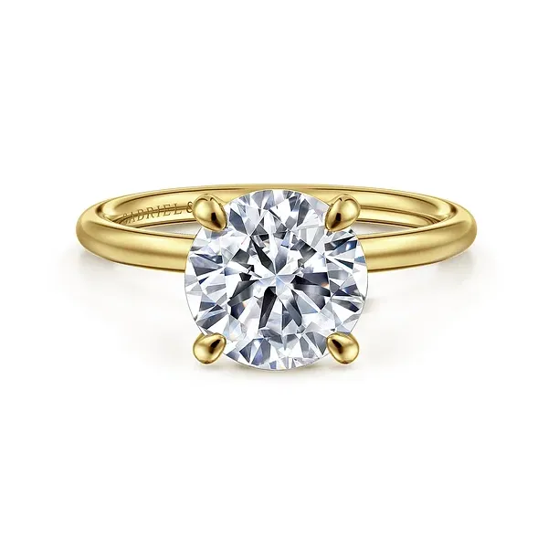Tiana - 14K Yellow Gold Round Solitaire Diamond Engagement Ring Size 2.5ct Enhancery Jewelers San Diego, CA