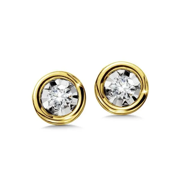 Illusion Diamond Studs .10ct Enhancery Jewelers San Diego, CA