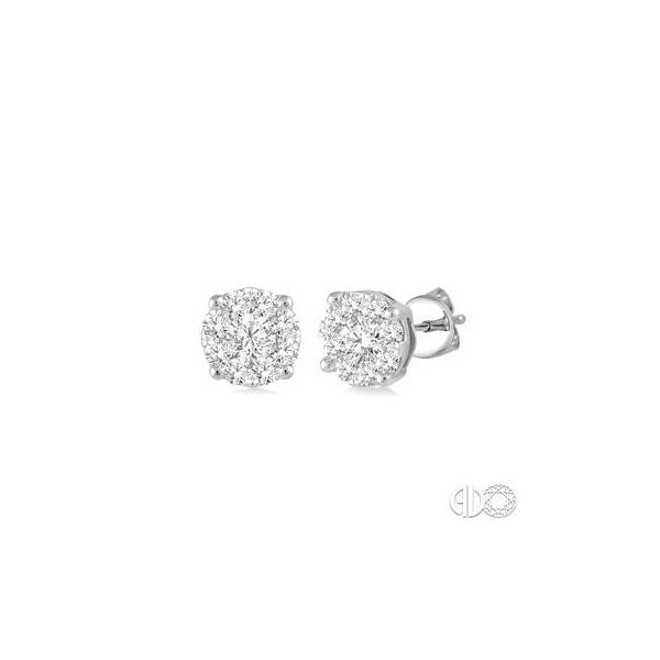 Cluster Lovebright Diamond Earrings Enhancery Jewelers San Diego, CA