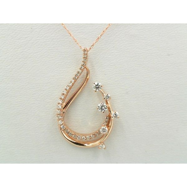 Rose gold diamond pendant Enhancery Jewelers San Diego, CA