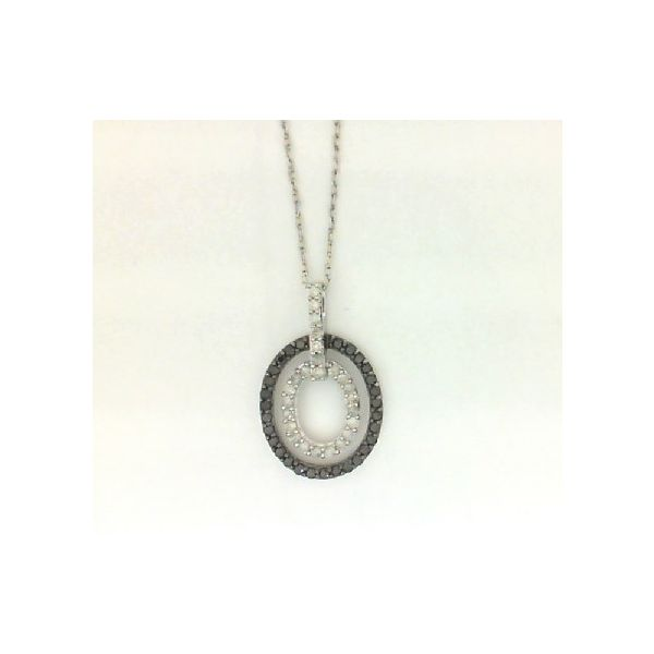 black and white diamond pendant Enhancery Jewelers San Diego, CA