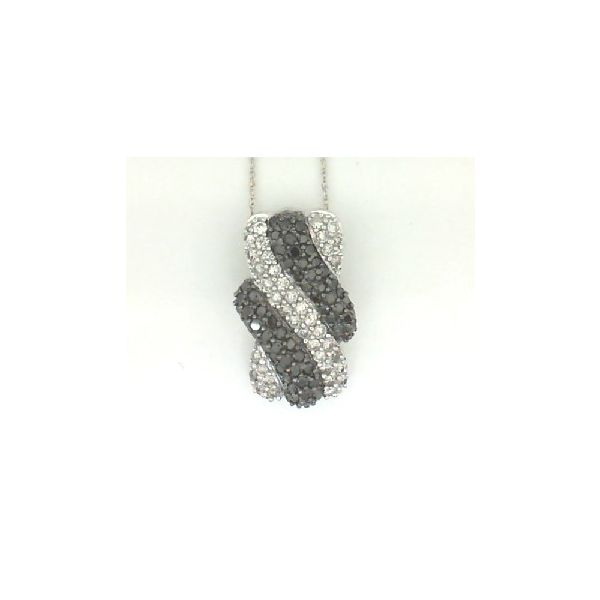 black and white diamond pendant Enhancery Jewelers San Diego, CA