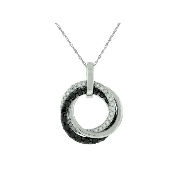 black and white diamond pendant Enhancery Jewelers San Diego, CA