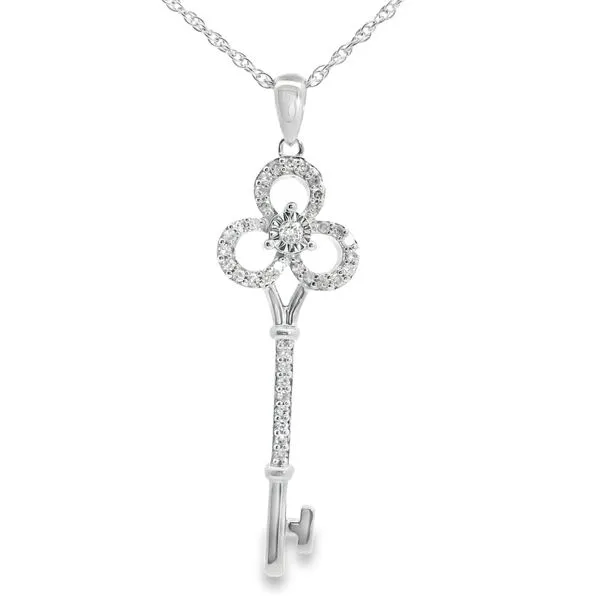 Diamond Key Pendant With Chain Enhancery Jewelers San Diego, CA