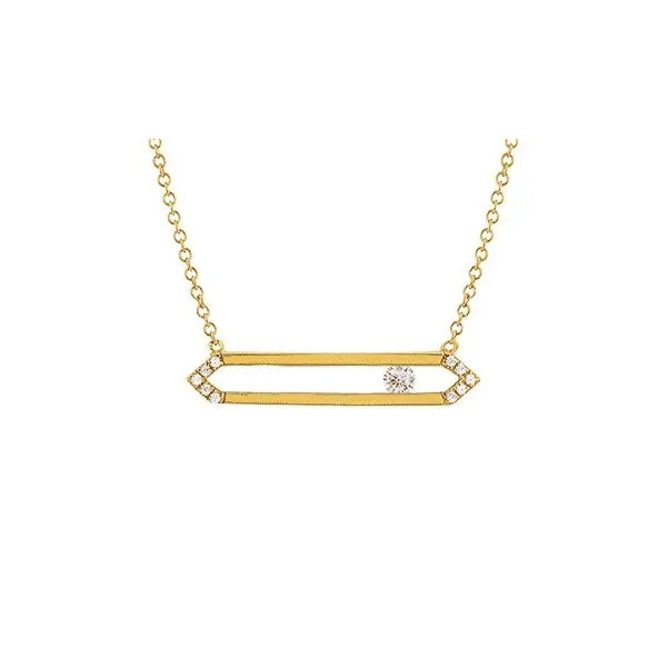 1/8 Ctw. Sliding Diamond Pendant In 14K Gold With 18