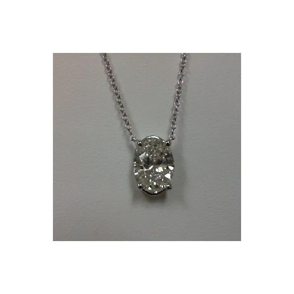 14K Lab Grown Diamond Solitaire Necklace Enhancery Jewelers San Diego, CA