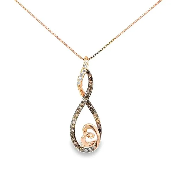 10K White And Chocolate Diamond Necklace Enhancery Jewelers San Diego, CA