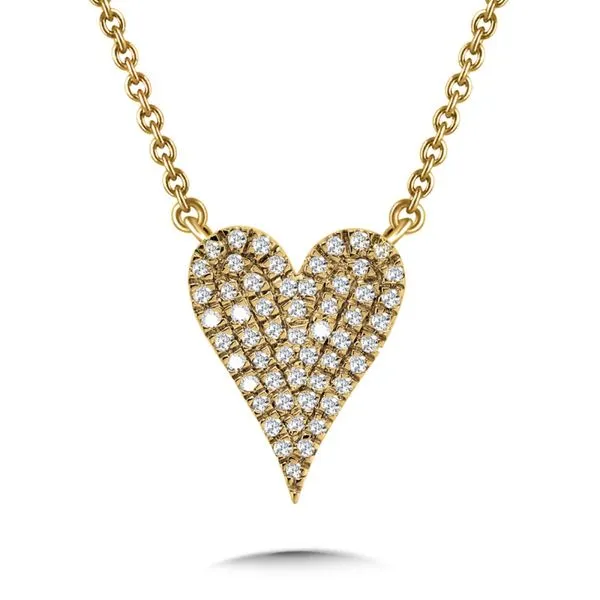 10k Yellow Gold Diamond Heart  Pendant Enhancery Jewelers San Diego, CA