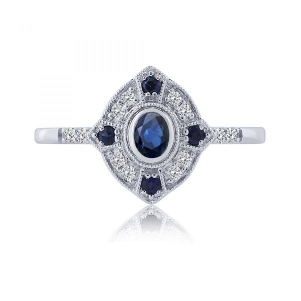 Sapphire and Diamond Ring Enhancery Jewelers San Diego, CA